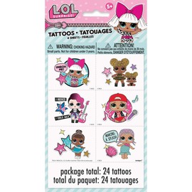 Unique LOL Surprise! Party Tattoo Sheets, 24 Ct.