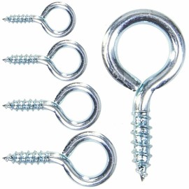 SISI UK® 20 x Heavy Duty Screw in Eye Hooks 30mm,35mm,40mm,45mm,55mm,65mm,75mm -Metal/Wood/Thread/Twist/Ring/HoopHeavy Duty Loop/Vine/Hoop/Frame Eye Hooks (55MM)