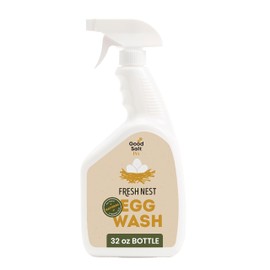 Good Salt Pet Fresh Nest Egg Wash Spray, Natural Cleaner for Freshly Laid Eggs, Made in the USA, 32 Ounce Bottle