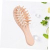 Gatuida Natural Beech Wooden Paddle Hair Brush Ergonomic Scalp Massage