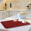 Burgundy Wine Red Dish Drying Mat for Kitchen Counter 18