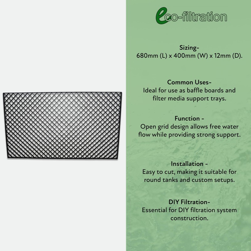 eco-filtration FILTER GRID (X1) 680MM X 400MM X 12MM MAT
