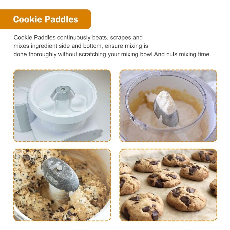 Cookie Paddles for Mixer, Mixer Paddles Compatible with Universal Plus