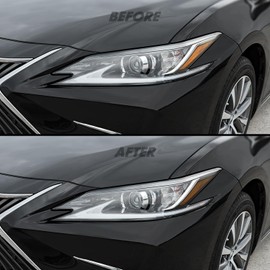 SlickMod PreCut Vinyl Smoke Tint for 2019-2023 Lexus ES Headlight (35% Light Smoke, 4. Headlight Sidemarker)