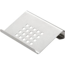 Yoshikawa 1621071 Soap Stand, Stainless Steel, Bath, Made in Japan, Silver, 3.9 x 3.1 x 1.0 inches (10 x 8 x 2.5 cm)