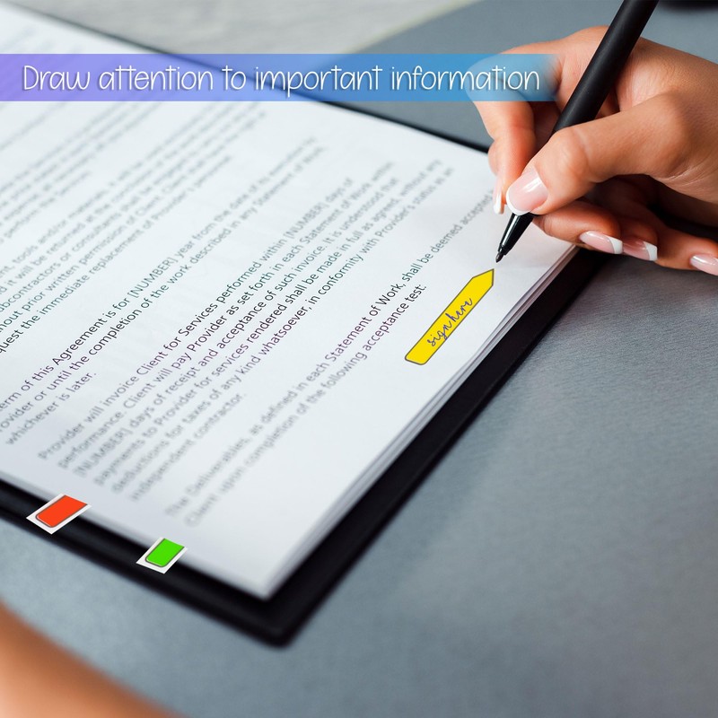 BAZIC Products Neon Page Marker Dispensers, Sticky Notes for Study