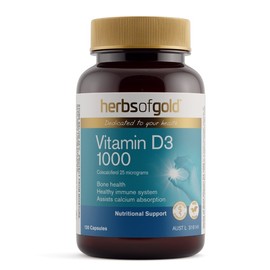 Herbs of Gold Vitamin D3 1000 Cap X 120