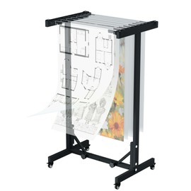 INNOVART Mobile Blueprint Storage Rack, Adjustable and Portable Vertical Blueprint Holder, Blueprint Storage File Organizer Stand Holds Up to 1200 Blueprints for Home, Office and Construction Sites
