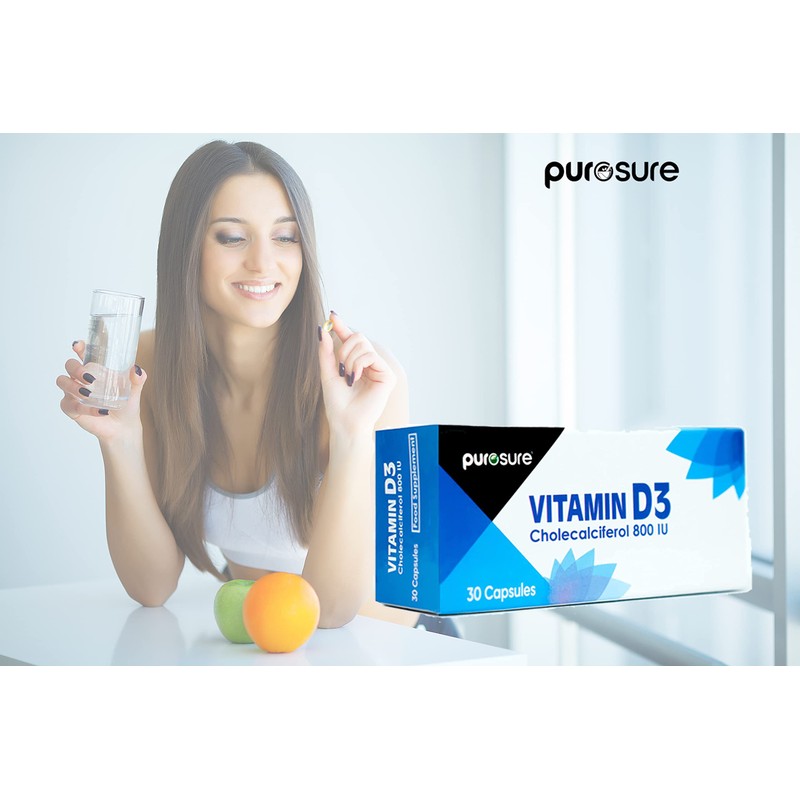 PuroSure Vitamin D3 800 IU - 90 Capsules - 3