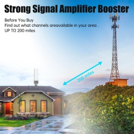 Universal 6000Mile Outdoor TV Antenna Digital HDTV 4K Amplified Long Range 360° UHF VHF FM