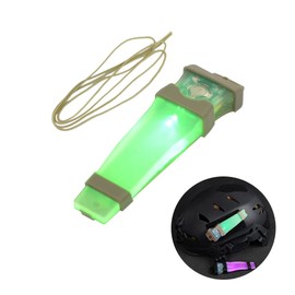 Zamudam Helmet Signal Light Waterproof Survival Outdoor Sports Hunting Tactical Hiking Boating Cycling Personal Identification Marker Light Hook Back (Tan+Green)