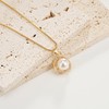 Sylph 18K Gold Plated Pearl Necklace, Dainty Freshwater Pearl Pendant