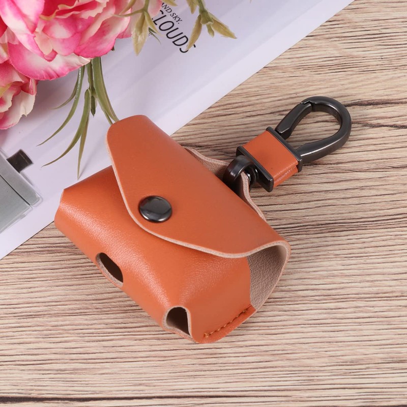 OSALADI 2pcs Simple Imitation Leather Earphone Case Cover for Portable