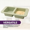 Silicone Freezer Tray with Clear Lid, 2 Compartments with 2