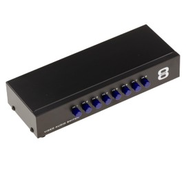 KALEA-INFORMATIQUE RCA Video Audio Splitter Box Switch Type to 1 Input to 8 Outputs or 8 Inputs to 1 Output