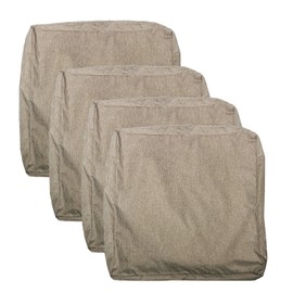 youngseahome Patio Seat Cushion Covers,Washable Slip Covers Replacement,Waterproof Outdoor Furniture Chair Cushion Pillow Seat Cover for Couch,Garden,Sofa,Flax,22"×20"×4"(4 Covers Only)