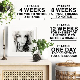 Inspirational Wall Art Stickers Gym Wall Decal Teamwork Office Wall Decal Peel and Stick Motivational Home Gym Signs Wall Decor Positive Quotes Wall Vinyl Sticker for Living Room Workout Fitness Decor