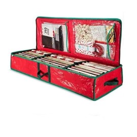 QIUPFGUT Wrapping Paper Storage, Oxford Storage Bag for Wrapping Paper Organiser, Storage for Wrapping Paper, Wrapping Ribbon, Gift Wrap