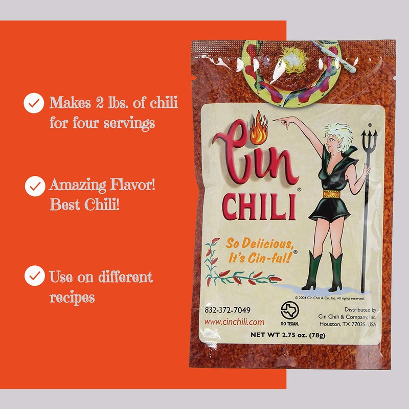Cin Chili Mix Deliciously Cin-ful Seasoning Sauce for Cooking or