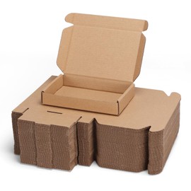 PHAREGE 6x4x1 inch Shipping Boxes Bulk 50 Pack Brown, Tab Lock Tuck Top Mailer Boxes for Packaging Small Business, Small Cardboard Gift Boxes for Wrapping Mailing Present