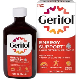 Geritol Liquid Multivitamin and Iron Supplement for Energy Support 12 Fl Oz