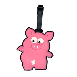 ANINIUCN Pig-Shaped Silicone Luggage Tag – Durable ID Label for Suitcases, Backpacks & Travel Bags – Fun Travel Accessory for Teens & Adults