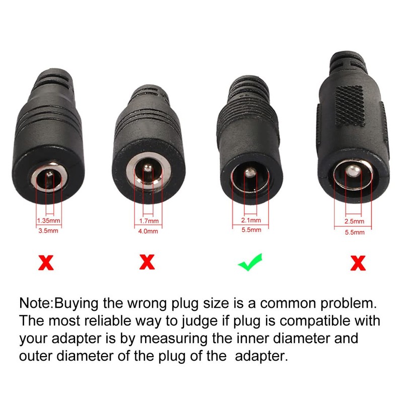sourcing map USB Female to DC 5.5 x 2.1 mm