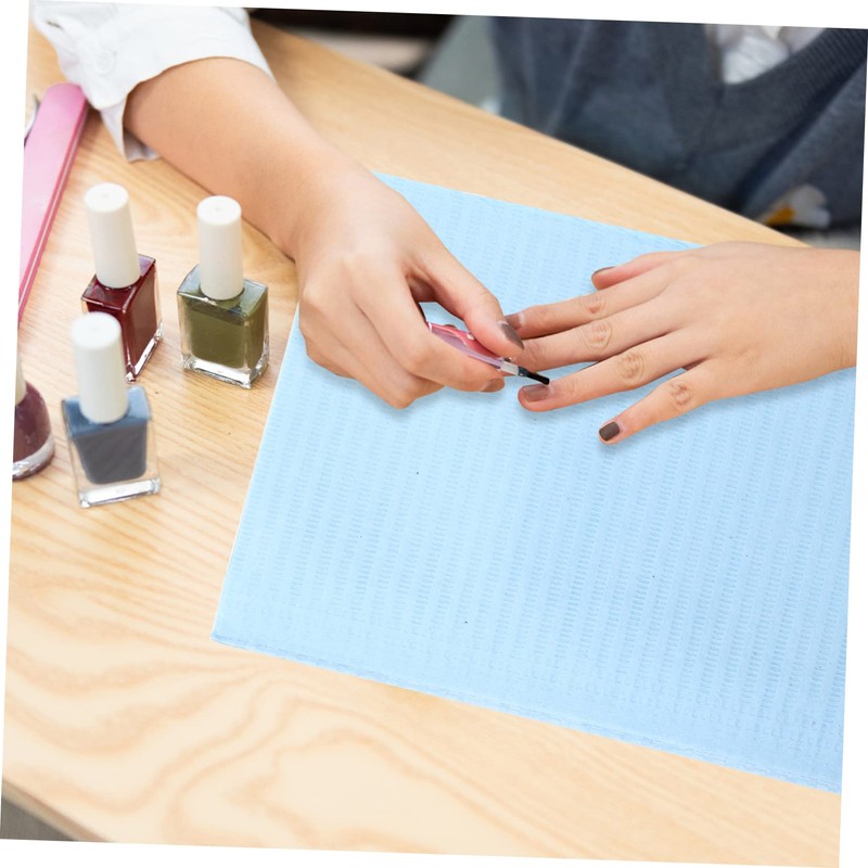Ipetboom 125 Pcs Disposable Manicure Pad Nail Mat Durable Protective