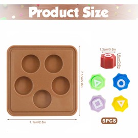 Henjunu Traditional Korean Game, 5 Pieces Gonggi Jack Stone Pebbles Set with Base, Pebbles Educational Toy, Educational Toy for Children, Family Activity