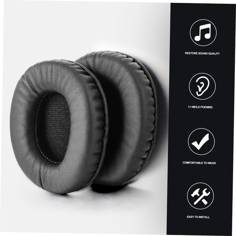 KONTONTY 7506 Headset Soft Comfortable Noise Isolating Replacement Cushions Leather