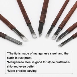 Unxuey 12Pcs Carving Chisel Set Manganese Steel Seal Stone Carving knife Woodworking Tools for Engraving Enthusiast