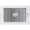 Two-way plastic side wall/ceiling register in white 10"w X 6"h