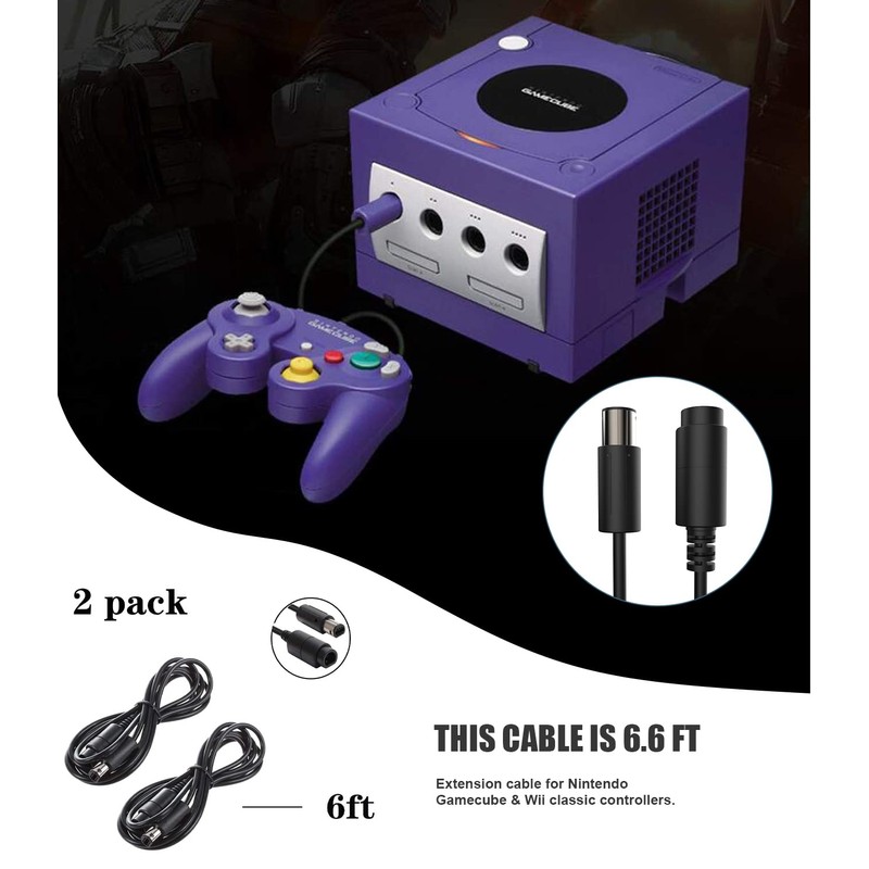 SNLLMZI WiiGamecube Controller Extension Cable for Wii Gamecube GCN -