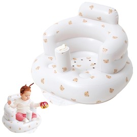 LEKEFETO Inflatable Baby Seat for Babies from 3 Months, Infant Back Support Sofa with Built-in Air Pump, Portable Inflatable Baby Chair, Floor Seat for Toddlers, Learning to Sit