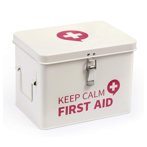 SoldSimple Keep Calm First Aid Medicine Organizer Storage Metal box