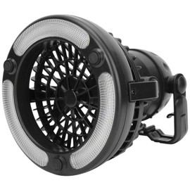BuyWeek Camping Fan with LED Light, Portable Camping Tent Fan 18 LED Lantern with Hanging Hook for Outdoor Camping Hiking