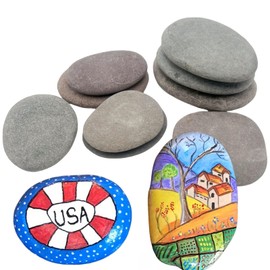 Lifetop 15PCS Large Rocks for Painting,DIY Rocks 3.5"-4.5" Flat & Smooth for Painting, Arts, Crafts, Decoration - Large Kindness Rocks Hand Picked
