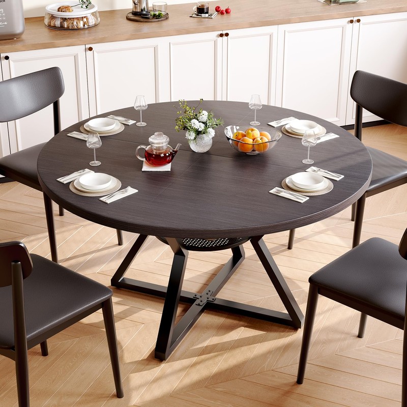 Concho 47" Round Kitchen Dining Room Table for 4-6 Circle