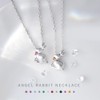 Mirai-Tenshi Women's Brand Necklace, Rabbit, Silver Pendant, Birthstone