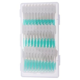 Hemobllo 300 piezas Cepillos Interdentales de Silicona - Limpiador de Dientes Flexible para Brackets y Encías Sensibles, Palillos Dentales Desechables con Estuche de Viaje