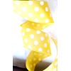 RG Expressions White Polka Dot Yellow Satin 2.5" x 5