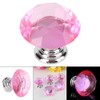 10Pcs Crystal Cabinet Knobs,30mm/1.18inch Pink Diamond Decorative Pulls Handles Diamond