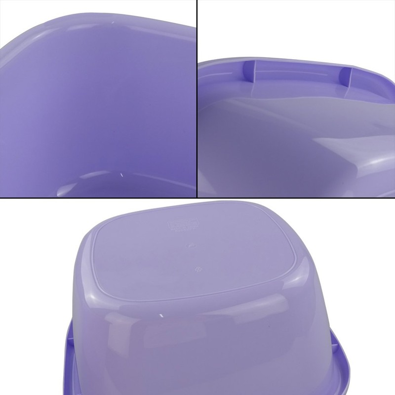 Jekiyo 16 Qt Purple Wash Basin, 2-Pack Plastic Square Dish