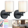 Nekhung Battery Operated Wall Sconce Set of 2, Wireless Wall