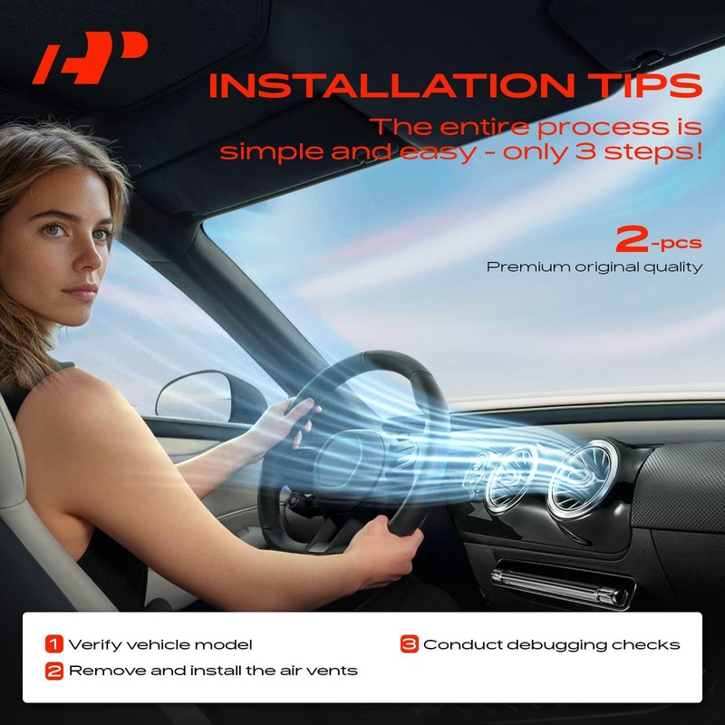 A-Premium 2PCS Air Vent Dash A/C Outlet Panel Assembly Compatible