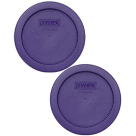 Pyrex 7202-PC Plum Purple Plastic Food Storage Replacement Lids - 2 Pack