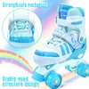 SMOOJOY Roller Skates for Girls Kids Boys,4 Size Adjustable Indoor