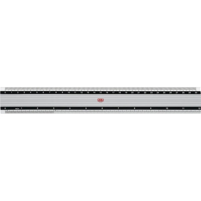 M + R 18300000 Ruler Aluminium 30 cm cm and