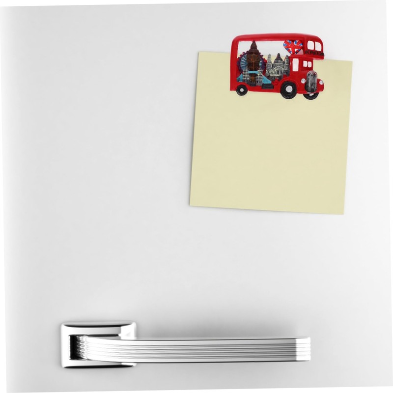 Ipetboom Cute Bus Shaped Refrigerator Magnet Creative Resin Fridge Decor