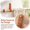 2Pcs Leather Curtain Rod Holder PU Leather Curtain Rod Holders